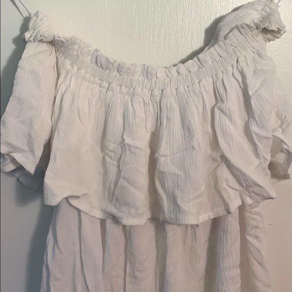 Express White Ruffle Blouse - Picture 3 of 4